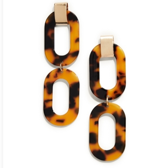 RESIN LINK EARRINGS - Picture 3 of 5